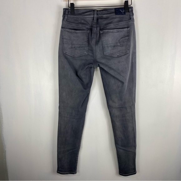 American Eagle AEO Denim Stretchy Gray Jeggings Jeans Pants Size 4 Regular - Picture 3 of 5